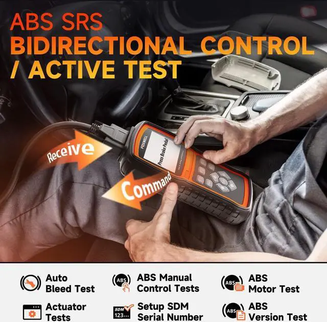 Alt view image 7 of 7 - FOXWELL NT630 Plus OBD2 Scanner with ABS and SRS, 2024 ABS Scan Tool Bleeding Brake SRS Scanner Car Code Reader Diagnostic Tool Bidirectional Scanner with Airbag Light Reset SAS Oil Light