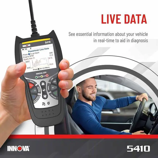 Alt view image 7 of 7 - INNOVA 5410  Newest 2022 All System OBD2 Scan Tool  Read/Erase Check Engine, ABS, SRS, and Transmission