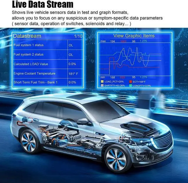 Alt view image 5 of 7 - KW681 OBD2 Scanner 6V 12V Car Battery Tester, 2 in 1 Car Diagnostic Scanner Automotive Battery Alternator Load Tester Check Engine Code Reader Scan Tool