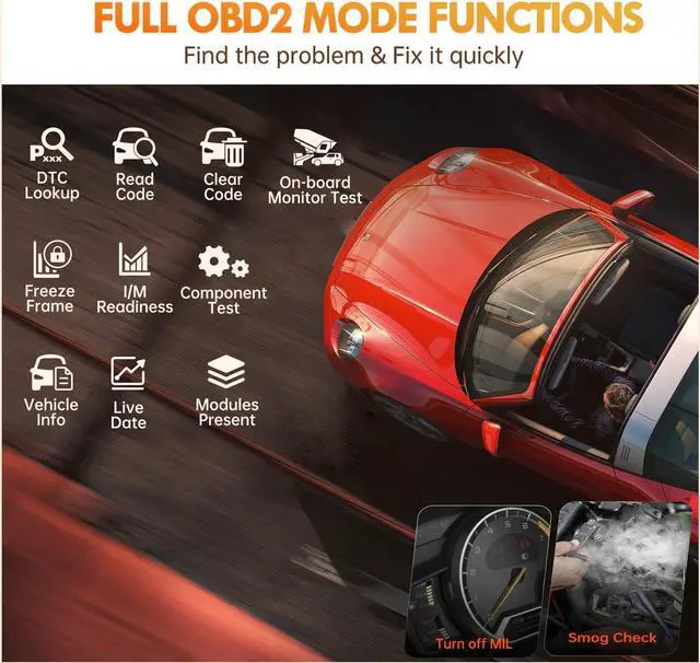 Alt view image 4 of 7 - NT614 Elite Car Scanner, 2024 Engine Airbag Transmission ABS Scan Tool with 5 Services ABS Bleeding, SAS Calibration, EPB Throttle Oil Light Reset Tool, Live Data OBD2 Scanner Diagnostic Tool