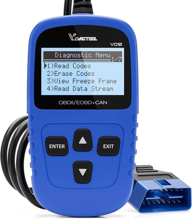 Main image of VDIAGTOOL VD10 OBD2 Scanner Code Reader Car Diagnostic Tool Engine Fault Code Reader for Turn Off CEL with Freeze Frame/I/M Readiness for All OBDII Protocol Cars, OBD2 Scanner Diagnostic Tool