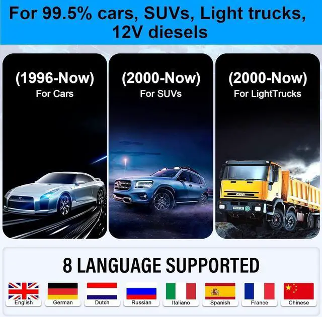 Alt view image 7 of 7 - OBD2 Scanner Color Screen Live Data: Easy Set up Reset Clear Engine Error Code Plug&Play Upgraded Indicator Light Test Voltage/EVAP/O2 Sensor Diagnostic Scan Tool for All Cars Since 1996,AMTIFO W4
