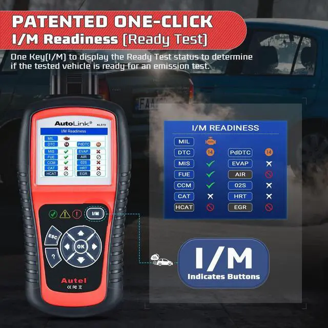 Alt view image 3 of 7 - Autel AutoLink AL519 OBD2 Scanner Enhanced Mode 6 Car Diagnostic Tool Check Engine Code Reader CAN Scan Tool, Advanced Ver. of AL319