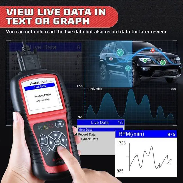 Alt view image 4 of 7 - Autel AutoLink AL519 OBD2 Scanner Enhanced Mode 6 Car Diagnostic Tool Check Engine Code Reader CAN Scan Tool, Advanced Ver. of AL319