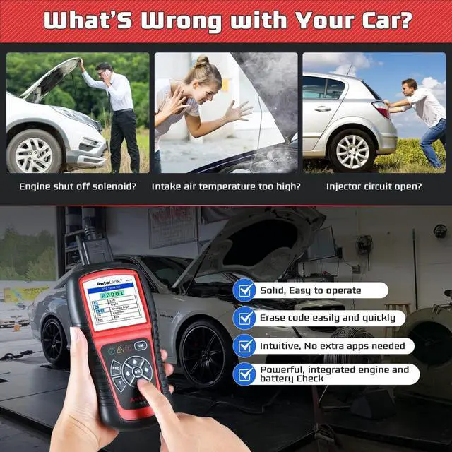 Alt view image 7 of 7 - Autel AutoLink AL519 OBD2 Scanner Enhanced Mode 6 Car Diagnostic Tool Check Engine Code Reader CAN Scan Tool, Advanced Ver. of AL319