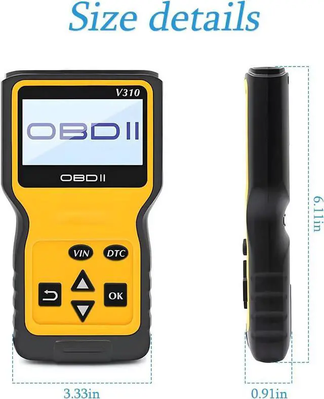 Alt view image 2 of 6 - OBD2 Scanner Code Reader for Car Check Engine, Automotive CAN Diagnostic Tool, Read and Erase Fault Codes, Check Emission Monitor Status, Universal for All OBD II Protocol Cars After 1996