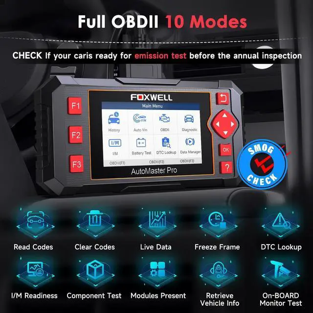 Alt view image 3 of 7 - NT604 OBD2 Scanner ABS SRS, Check Engine Code Reader with Airbag Scanner, Transmission Code Reader Car Diagnostic Tool with Battery Test, English/Spanish VerLifetime Free Update