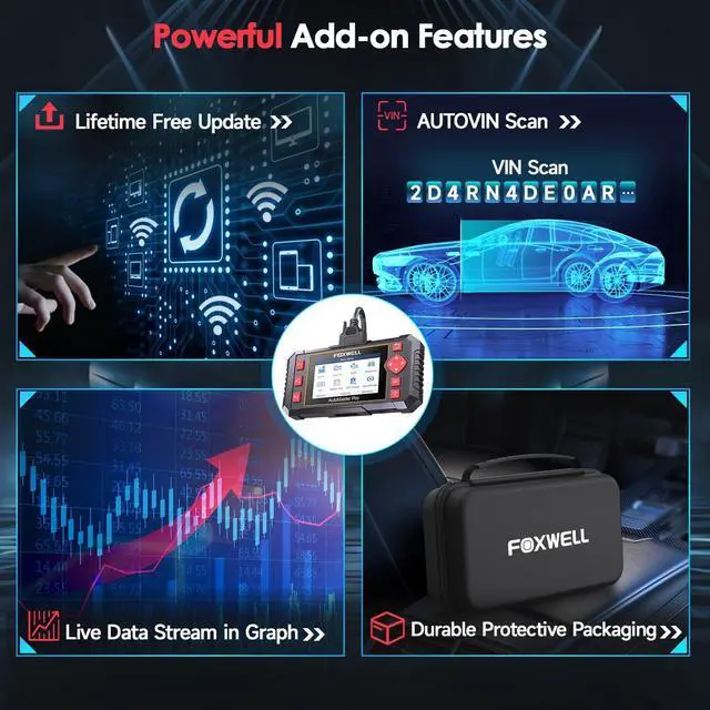 Alt view image 6 of 7 - NT604 OBD2 Scanner ABS SRS, Check Engine Code Reader with Airbag Scanner, Transmission Code Reader Car Diagnostic Tool with Battery Test, English/Spanish VerLifetime Free Update