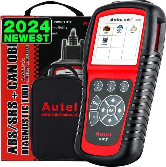 Main image of Autel AutoLink AL619 Scanner, 2024 ABS SRS Airbag Warning Light Diagnostic Scan Tool, Up of AL519 ML519 ML619, 10 OBDII Test Modes, DTCs Lookup, Live Data, Turn Off Check Engine Light OBD2 Code Reader