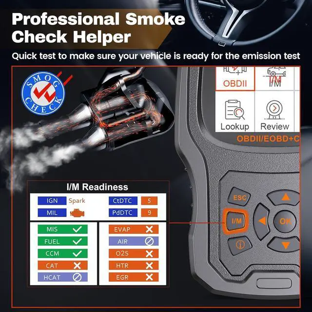 Alt view image 3 of 6 - (Upgraded AD310) ANCEL AD530 OBD2 Scanner Diagnostic Tool with Battery Test Car Engine Light Code Reader Scan Tool, All OBD2 Function Enhanced Code Definition and Upgraded Graphing Battery Status