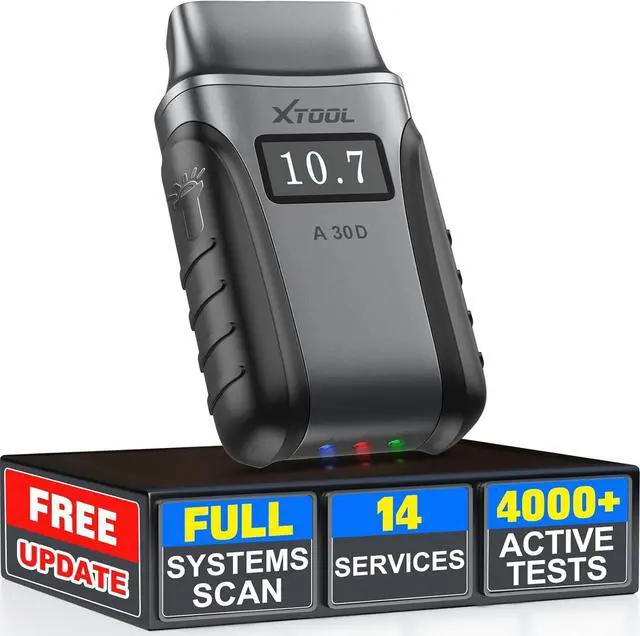 Main image of Wireless OBD2 Scanner, XTOOL Anyscan A30D Bidirectional Scan Tool, Full Systems Car Scanner, 14 Services, ABS Bleed, Injector Coding, Oil EPB BMS SAS TPMS Reset, for iPhone and Android