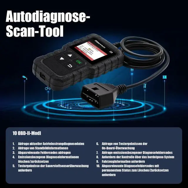 Alt view image 4 of 6 - LAUNCH Millennium 30 OBD2 Scanner,Car Code Reader with Full OBD2 Functions,Check Engine Light Car Diagnostic Tool,O2 Sensor/EVAP System/Smog Test/Check I/M Readiness Car Scanner,Lifetime Free Update