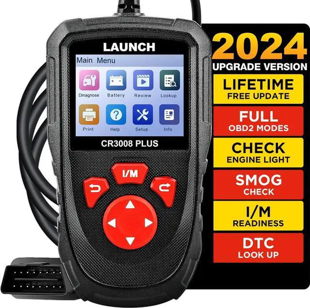 Main image of LAUNCH Professional OBD2 Scanner Diagnostic Tool CR3008 Plus,One-Key I/M,Lifetime Update Code Reader,Enhanced Check Engine Code Reader OBDII Car Scan Tool for All Vehicles After 1996,Battery Test