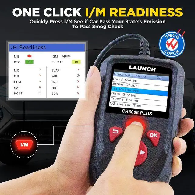 Alt view image 4 of 7 - LAUNCH Professional OBD2 Scanner Diagnostic Tool CR3008 Plus,One-Key I/M,Lifetime Update Code Reader,Enhanced Check Engine Code Reader OBDII Car Scan Tool for All Vehicles After 1996,Battery Test