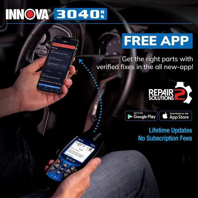 Alt view image 7 of 7 - INNOVA 3040RS, OBD2 Scanner, Live Data Streamer, Battery/Alt Tester, Reset Check Engine Light/Brake Light/Oil Light, Free Mechanic Recommended Fix & Parts & Est Repair Cost, Lifetime Free Update