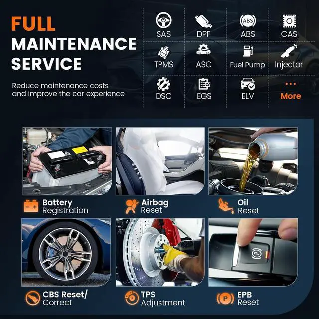 Alt view image 4 of 7 - ANCEL BM700 Fit for BMW OBD2 Scanner - Full System Diagnostic Scan Tool with All Reset Services, Battery Registration Tool for BMW Mini Cooper Code Reader, Enhanced CBS Reset/Correct, EGS, CAS Reset