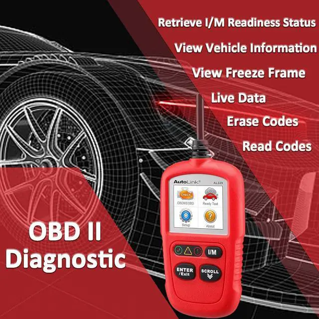 Alt view image 4 of 6 - Autel AutoLink AL329 (Free Lifetime Update) OBD2/EOBD Handheld Code Reader, One-Click I/M Readiness Key, OBDII/CAN Car Diagnostic Scan Tool, Live Data, Auto VIN, Lite of ML629/AL619/AL519/AL539B/AP200