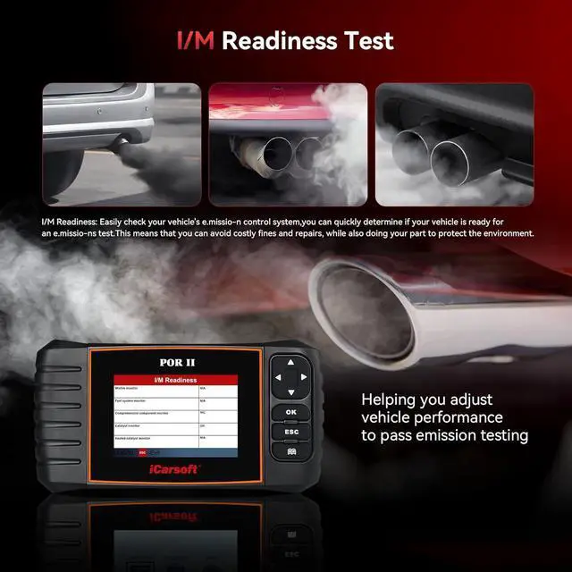 Alt view image 6 of 7 - OBD2 Scanner Diagnostic Tool for Porsche, iCarsoft POR II (Enhance Version) Code Reader, Full System Diagnosis Car Scan Tool with Oil Reset/EPB/DP/ETC/SAS, Live Data Graph-Free Update/Repair