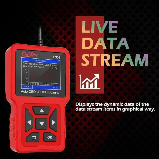 Alt view image 6 of 7 - Creator C301 OBD2 Scanner OBDII Code Reader Diagnostic Scan Tool with Battery Test for All OBD-II Protocol Cars Since 1996 Check Engine Light