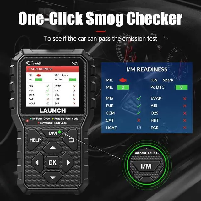 Alt view image 2 of 7 - 2024 Elite LAUNCH OBD2 Scanner CR529 Code Reader Check Engine Light for All OBDII Car After 1996 Full OBD2 Functions Mode 8, I/M Readiness DTC Lookup Lifetime Free Update Scan Tool [Upgrade Version]