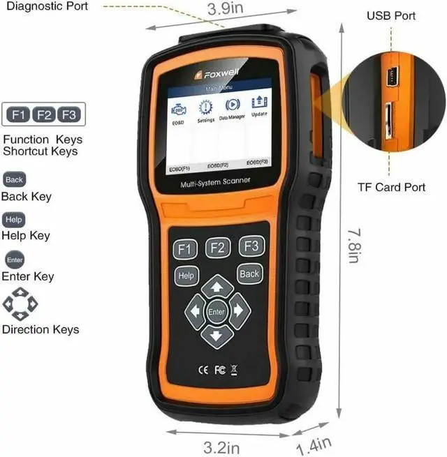 Alt view image 6 of 7 - FOXWELL NT530 for BMW - All Systems, All Maintenance Service - Bidirectional Diagnostic Scan Tool OBD2 Scanner Automotive Code Reader ABS Bleed SRS Airbag SAS TPMS TPS EPB Oil Reset CKP
