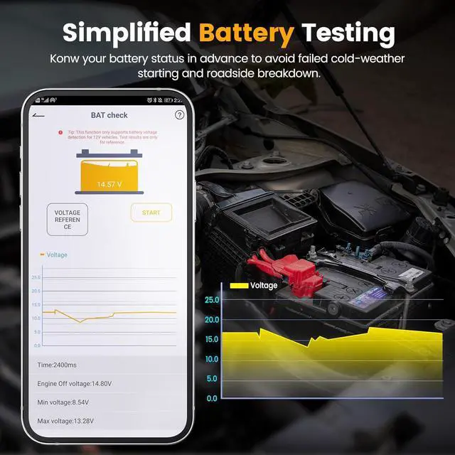 Alt view image 4 of 7 - ANCEL AD310 2024 New Bluetooth Version, AD310BT Enhanced Universal OBD II Scanner Car Engine Fault Code Reader CAN Diagnostic Scan Tool with Premium App On iOS & Android for All Cars After 1996