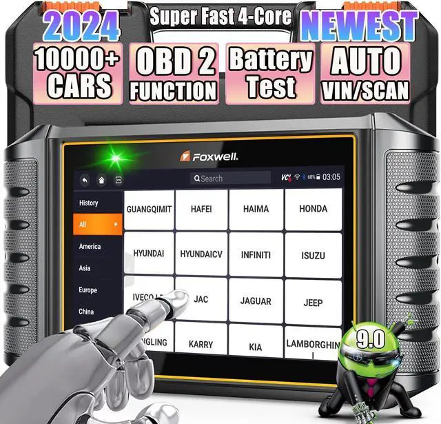 Main image of 2024 Newest FOXWELL NT706 OBD2 Scanner with Check Engine/ABS/SRS(Airbag Scanner)/Transmission, Code Readers & Scan Tools with Battery Test, Free Update via WiFi, Accurate 10000+Car Diagnostic Device