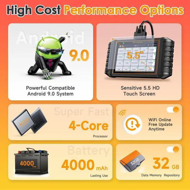 Alt view image 6 of 7 - 2024 Newest FOXWELL NT706 OBD2 Scanner with Check Engine/ABS/SRS(Airbag Scanner)/Transmission, Code Readers & Scan Tools with Battery Test, Free Update via WiFi, Accurate 10000+Car Diagnostic Device