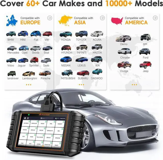 Alt view image 7 of 7 - 2024 Newest FOXWELL NT706 OBD2 Scanner with Check Engine/ABS/SRS(Airbag Scanner)/Transmission, Code Readers & Scan Tools with Battery Test, Free Update via WiFi, Accurate 10000+Car Diagnostic Device