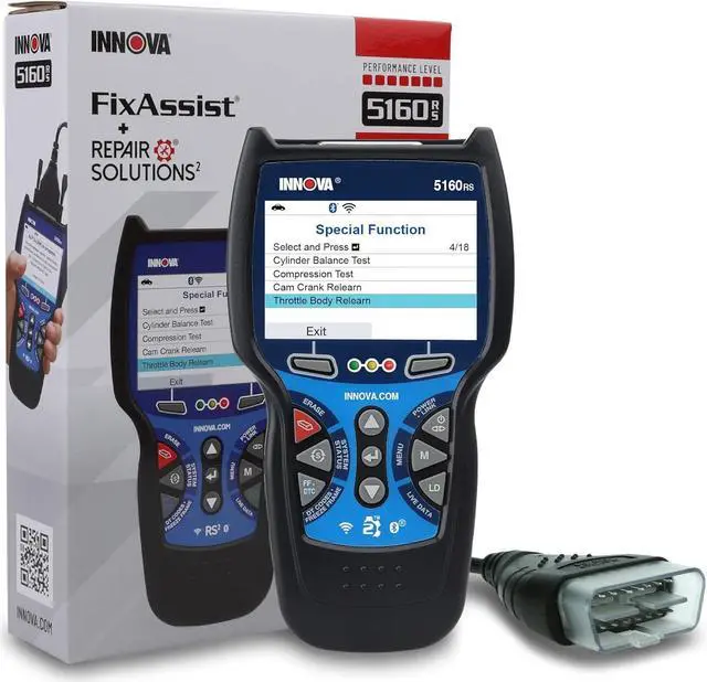 Main image of INNOVA 5160RS, OBD2 Bidirectional Scan Tool, OE-Level All System Diagnostics, Reset Oil Light/Battery/EPB/SAS/DPF, Mechanic Recommended Fixes & Parts, TSBs, 1yr Warranty, Free Lifetime Updates
