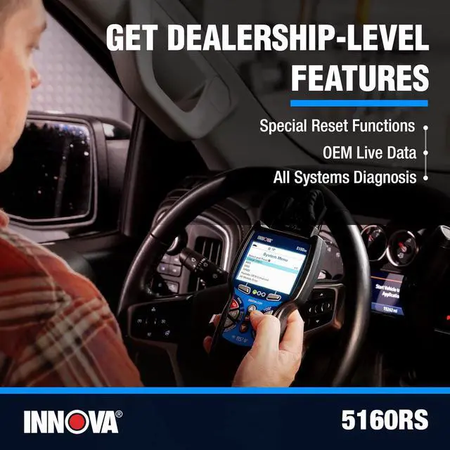 Alt view image 3 of 7 - INNOVA 5160RS, OBD2 Bidirectional Scan Tool, OE-Level All System Diagnostics, Reset Oil Light/Battery/EPB/SAS/DPF, Mechanic Recommended Fixes & Parts, TSBs, 1yr Warranty, Free Lifetime Updates