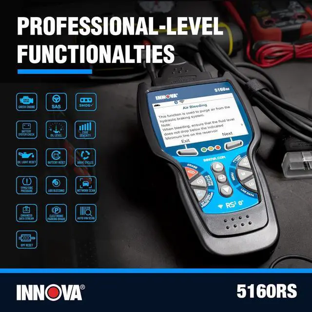 Alt view image 5 of 7 - INNOVA 5160RS, OBD2 Bidirectional Scan Tool, OE-Level All System Diagnostics, Reset Oil Light/Battery/EPB/SAS/DPF, Mechanic Recommended Fixes & Parts, TSBs, 1yr Warranty, Free Lifetime Updates