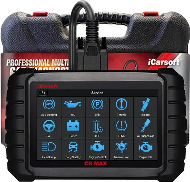 Main image of Bidirectional Scan Tool, OBD2 Diagnostic Scanner iCarsoft CR Max (Enhance Version) for All System, 27 Reset+Extra 38 Service-Oil/EPB/BMS/SAS/SRS/ABS etc. Active Test, 4-in-1 Live Graphing,Free Update