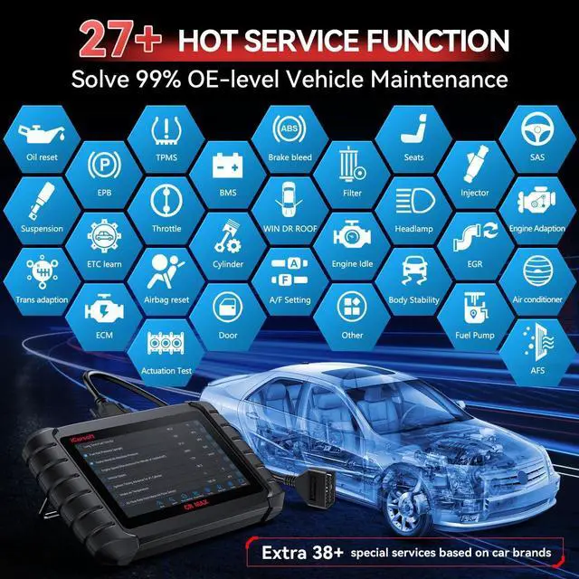 Alt view image 4 of 7 - Bidirectional Scan Tool, OBD2 Diagnostic Scanner iCarsoft CR Max (Enhance Version) for All System, 27 Reset+Extra 38 Service-Oil/EPB/BMS/SAS/SRS/ABS etc. Active Test, 4-in-1 Live Graphing,Free Update