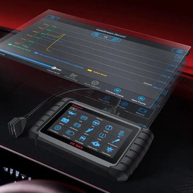 Alt view image 7 of 7 - Bidirectional Scan Tool, OBD2 Diagnostic Scanner iCarsoft CR Max (Enhance Version) for All System, 27 Reset+Extra 38 Service-Oil/EPB/BMS/SAS/SRS/ABS etc. Active Test, 4-in-1 Live Graphing,Free Update