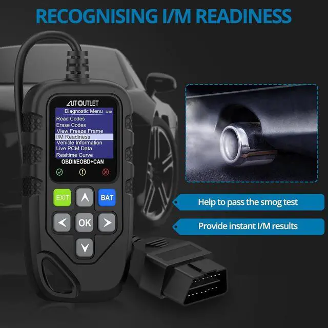 Alt view image 7 of 7 - AUTOUTLET OBD2 - Code - Reader - Diagnostic - Scan - Tool, Automotive DTC Definition Live Data Scanner with Battery Test for All OBD II Protocol Cars Since 1996