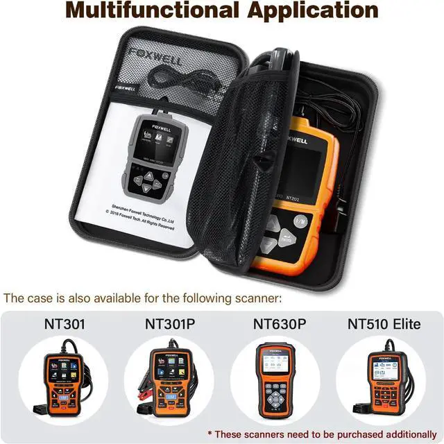 Alt view image 6 of 7 - FOXWELL NT301 CASE OBD2 Scanner Professional Enhanced OBDII Diagnostic Box
