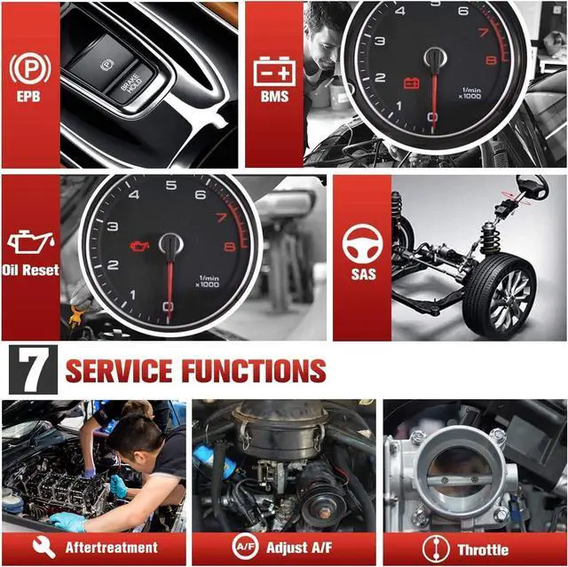 Alt view image 3 of 7 - Autel MaxiDiag MD806 OBD2 Scanner, ABS SRS Engine Transmission Four Systems Diagnostic Scan Tool with Oil Reset EPB SAS BMS for Specific Vehicles Up to 2015, Auto VIN, Live Data, Lifetime Free Update