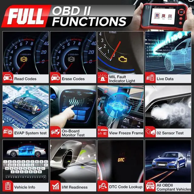 Alt view image 3 of 7 - LAUNCH CRP123 OBD2 Scanner, Engine/ABS/SRS/Transmission Code Reader Car Diagnostic Scan Tool, Full OBDII Modes Automotive Scanner, Live Data Stream Graph, Lifetime Free Update