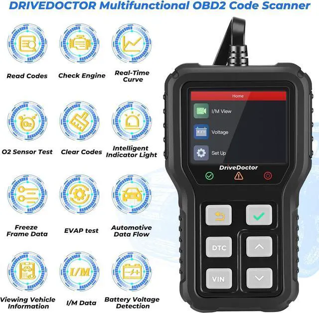 Alt view image 2 of 5 - OBD2 Scanner Color Screen Engine Scanner Diagnostic Tool Reset Clear Vehicle Fault Code Live Data Reader for All Cars Since 1996