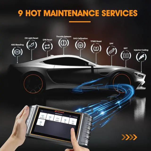 Alt view image 2 of 7 - FOXWELL NT716 OBD2 Scanner Tablet, Multi System Diagnostic Tool, 9 Service Code Reader Scanner Engine SRS Transmission Oil EPB TPMS SAS BMS Throttle Brake Reset ABS Bleeding Injector Coding Scan Tool