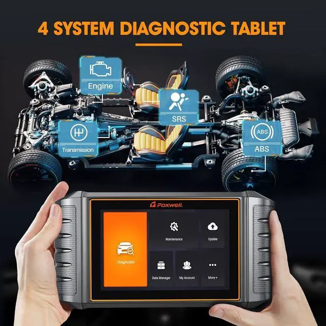 Alt view image 3 of 7 - FOXWELL NT716 OBD2 Scanner Tablet, Multi System Diagnostic Tool, 9 Service Code Reader Scanner Engine SRS Transmission Oil EPB TPMS SAS BMS Throttle Brake Reset ABS Bleeding Injector Coding Scan Tool