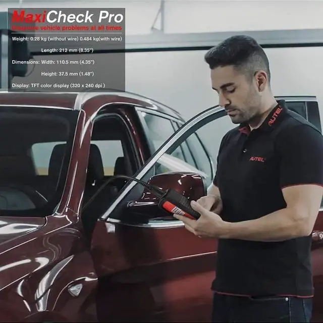 Alt view image 7 of 7 - Autel MaxiCheck PRO AutoBleed Scan Tool, ABS Brake Bleed with with ABS SRS Diagnostics, Full OBDII, BMS EPB SRS SAS Oil Reset Services for Specific Vehicles, Free Update, Functions Not for All Cars