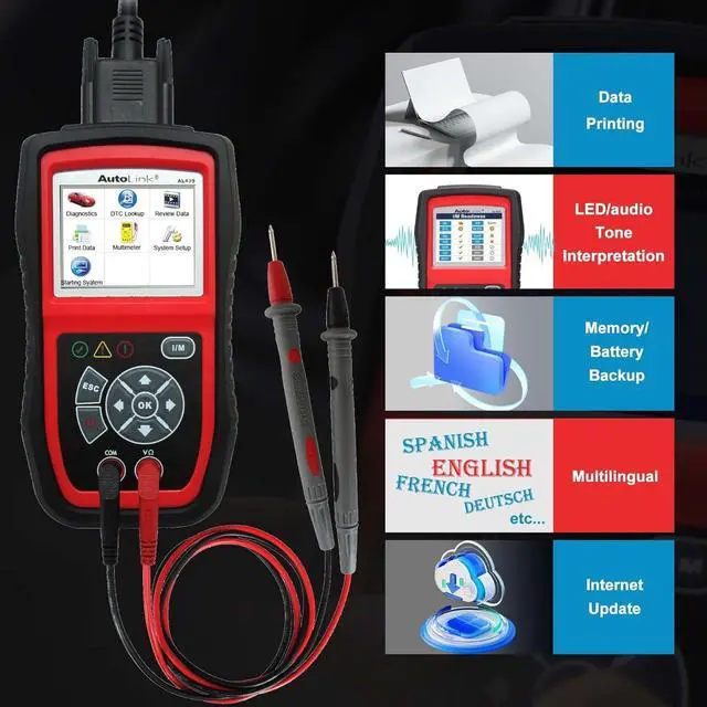 Alt view image 5 of 6 - Autel AutoLink AL439 OBD2/EOBD Code Reader and Electrical Testing Tool, Better AL329 OBD2 Scanner, Full OBDII 10 Modes, OBDII & CAN Diagnostic Tool, Circuit Test, Start Systems Test, Ready Test