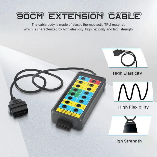 Alt view image 7 of 7 - CMTOOL OBD2 Breakout Box with LED Light Indicator, Professional 16-Pin OBD Breakout Box, Automotive Electrical Diagnostic Test Tool, Portable Testing Tool