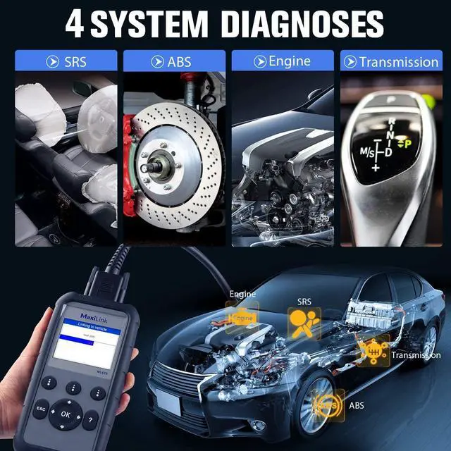 Alt view image 2 of 7 - 2024 New Autel ML629 OBD2 Scanner, ABS SRS Engine Transmission Diagnostics Tool Mechanic Full OBDII Code Reader w/DTC Lookup AutoVIN, Live Data, Upgraded Ver. of AL619 AL629 for Professionals DIYers
