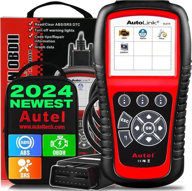 Main image of Autel AutoLink AL619 2024 Newest Car ABS SRS & CAN OBD2 Diagnostic Scan Tool, Read Erase DTCs for ABS Airbag & Full OBDII with Live Data, DTCs Library, Upgrade of AL519 ML519 ML619