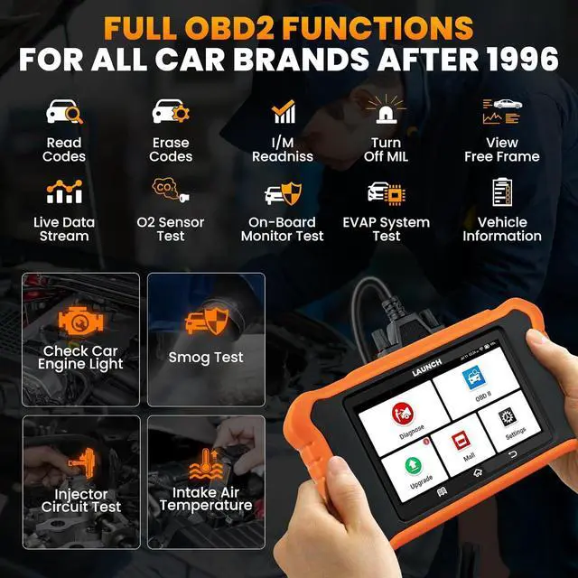 Alt view image 4 of 7 - 2025 LAUNCH Creader Elite V2.0 for Honda Acura OBD2 Scanner, Full Systems Bi-Directional Scan Tool, All Reset Services, Full OBD2 Code Reader, AUTOVIN, Battery Registration, Lifetime Free Update