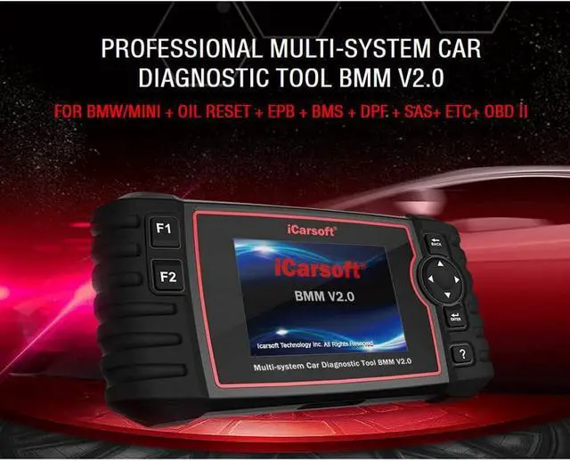 Alt view image 2 of 4 - Obd2 Scanner, Code Reader Car Diagnostic Tool BMM V2.0 for BMW/Mini, with Oil Service Reset, EPB, BMS, DPF, SAS, ETC, OBD II, Updated Version of i910-II