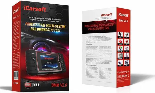 Alt view image 4 of 4 - Obd2 Scanner, Code Reader Car Diagnostic Tool BMM V2.0 for BMW/Mini, with Oil Service Reset, EPB, BMS, DPF, SAS, ETC, OBD II, Updated Version of i910-II